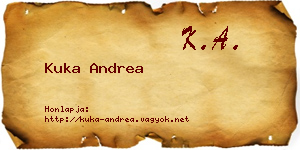 Kuka Andrea névjegykártya